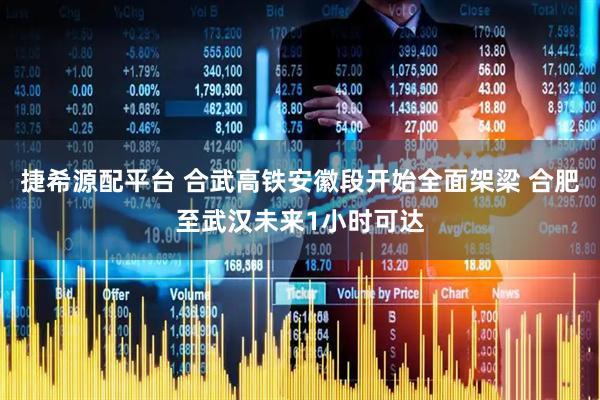 捷希源配平台 合武高铁安徽段开始全面架梁 合肥至武汉未来1小时可达